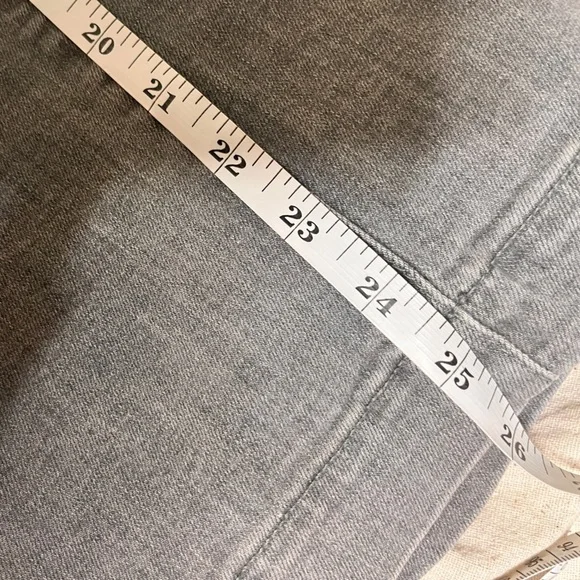 New AG Adriano Goldschmied High Rise Wide Leg Cropped Denim Jeans 27 Light Gray - Picture 13 of 16